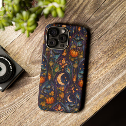 Amber Moon Window iPhone Tough Case | celestial halloween