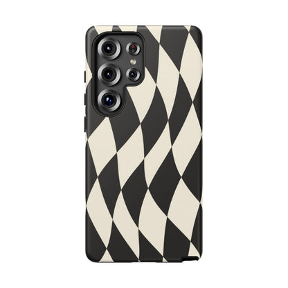 Harlequin Sway Samsung Galaxy Tough Case | Black & White Harlequin