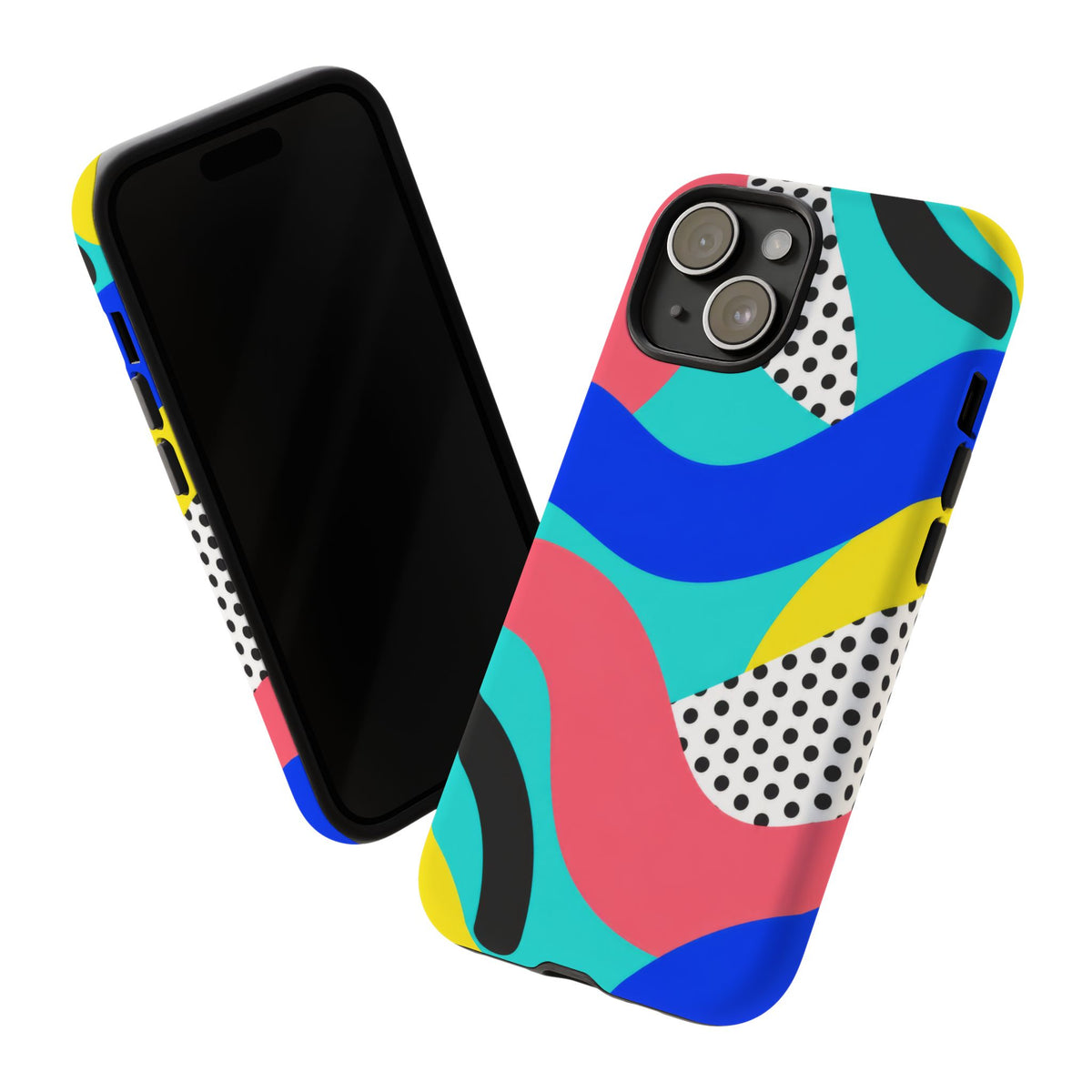 Poolside Pop iPhone Tough Case | Wavy Color Block