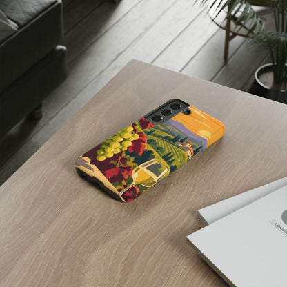 Wine & Grapes — Golden Vintage Samsung Galaxy Tough Case | wine grapes