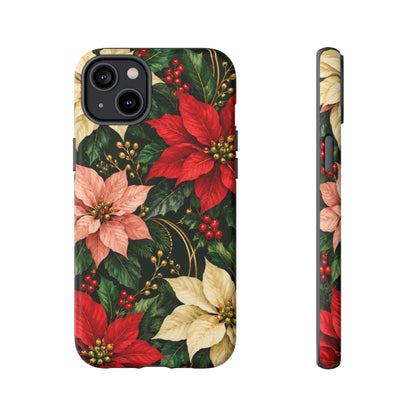 Noel in Bloom iPhone Tough Case | poinsettia
