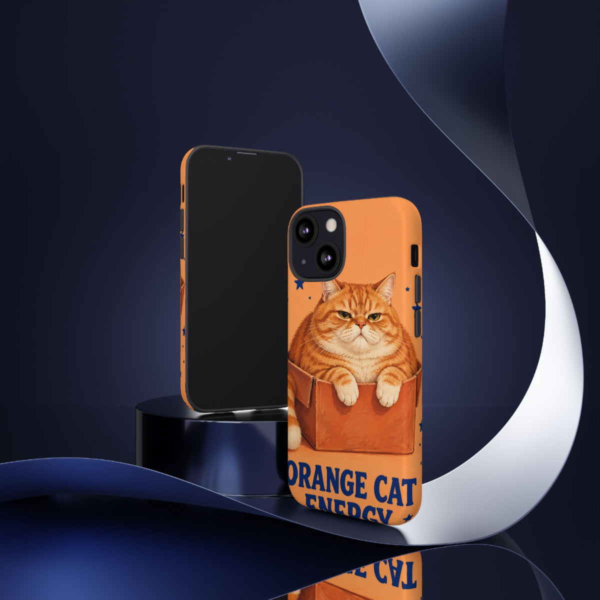 Orange Cat Energy iPhone Tough Case