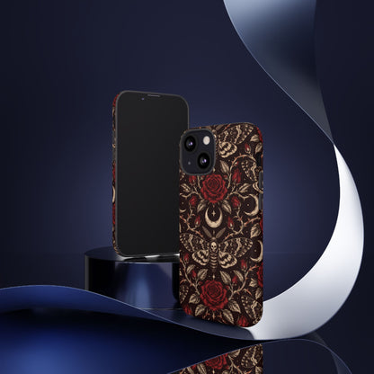 Velvet Moth Masquerade iPhone Tough Case | gothic moth
