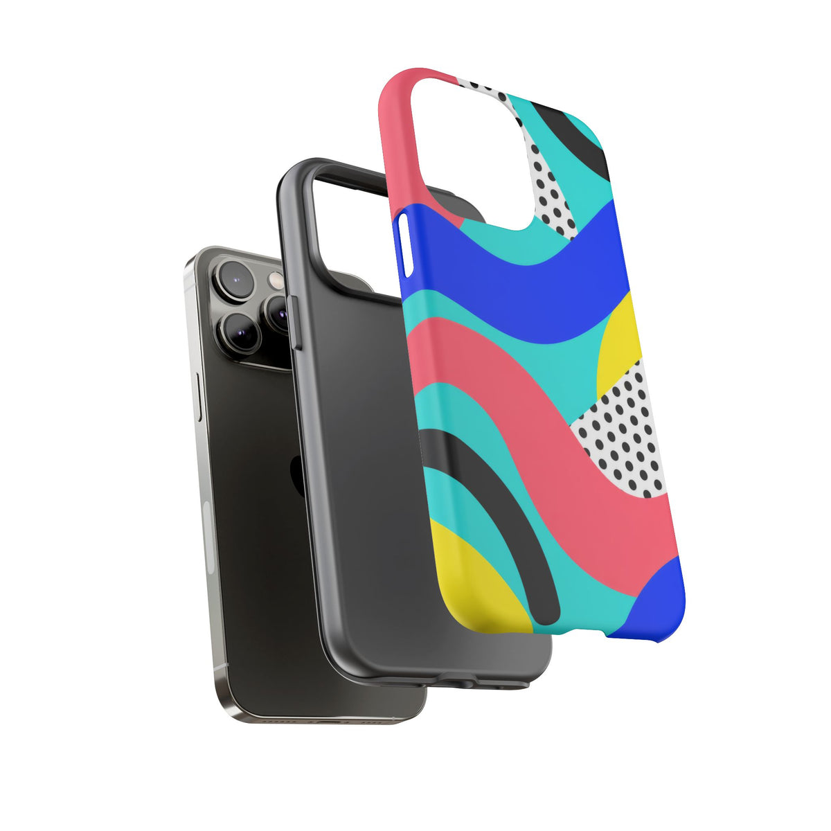 Poolside Pop iPhone Tough Case | Wavy Color Block