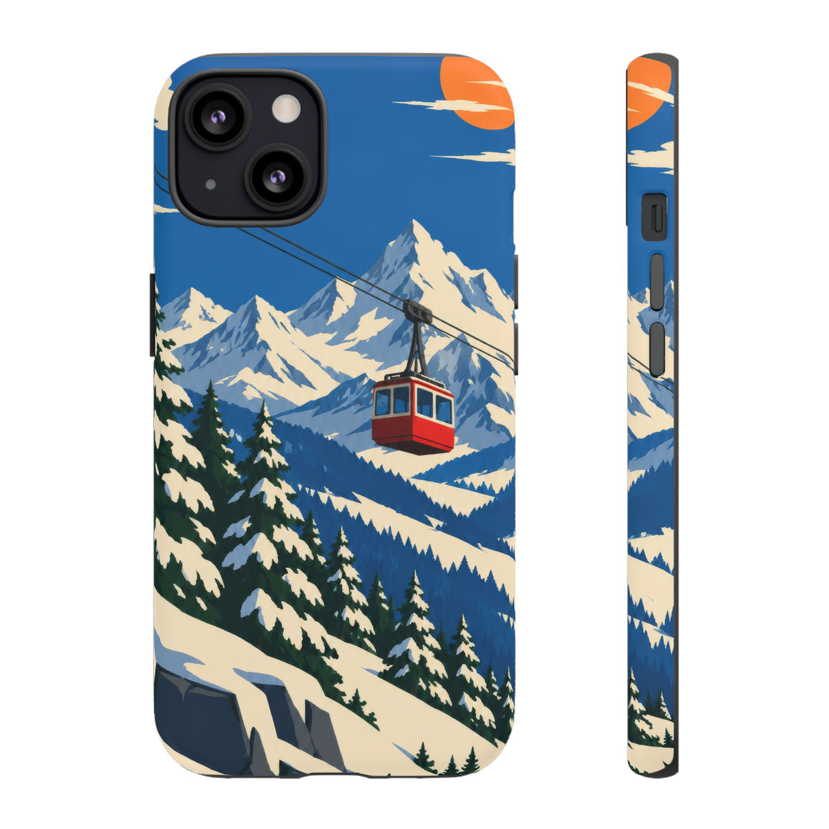 Swiss Skiing — Lift to the Sky iPhone Tough Case