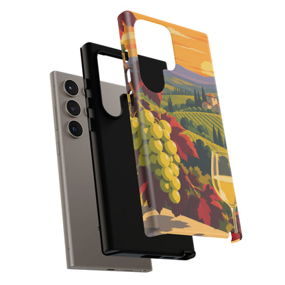 Wine & Grapes — Golden Vintage Samsung Galaxy Tough Case | wine grapes