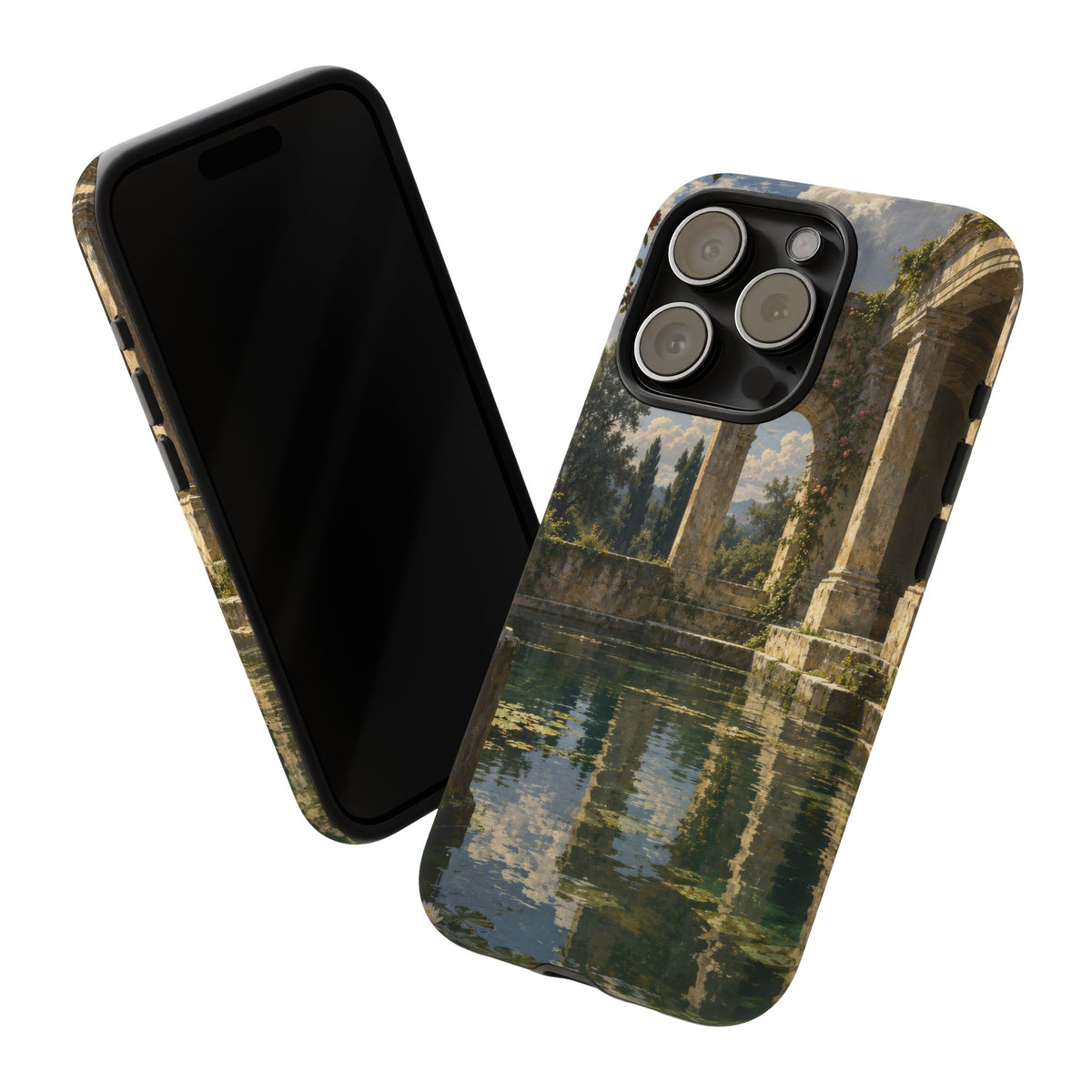 The Flooded Court iPhone Tough Case | Ancient Garden Landscape