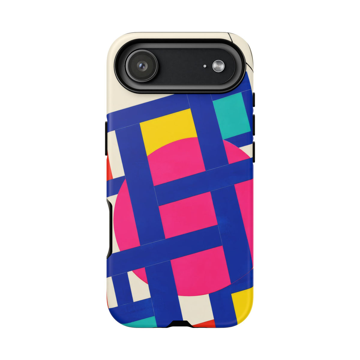 Chromatic Mischief iPhone Tough Case | Geometric Color Block Art