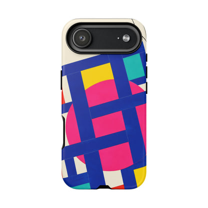 Chromatic Mischief iPhone Tough Case | Geometric Color Block Art