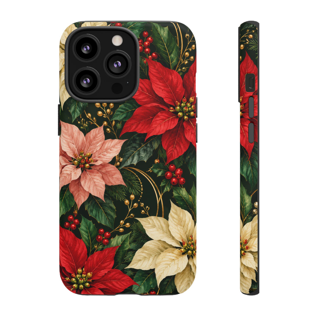 Noel in Bloom iPhone Tough Case | poinsettia