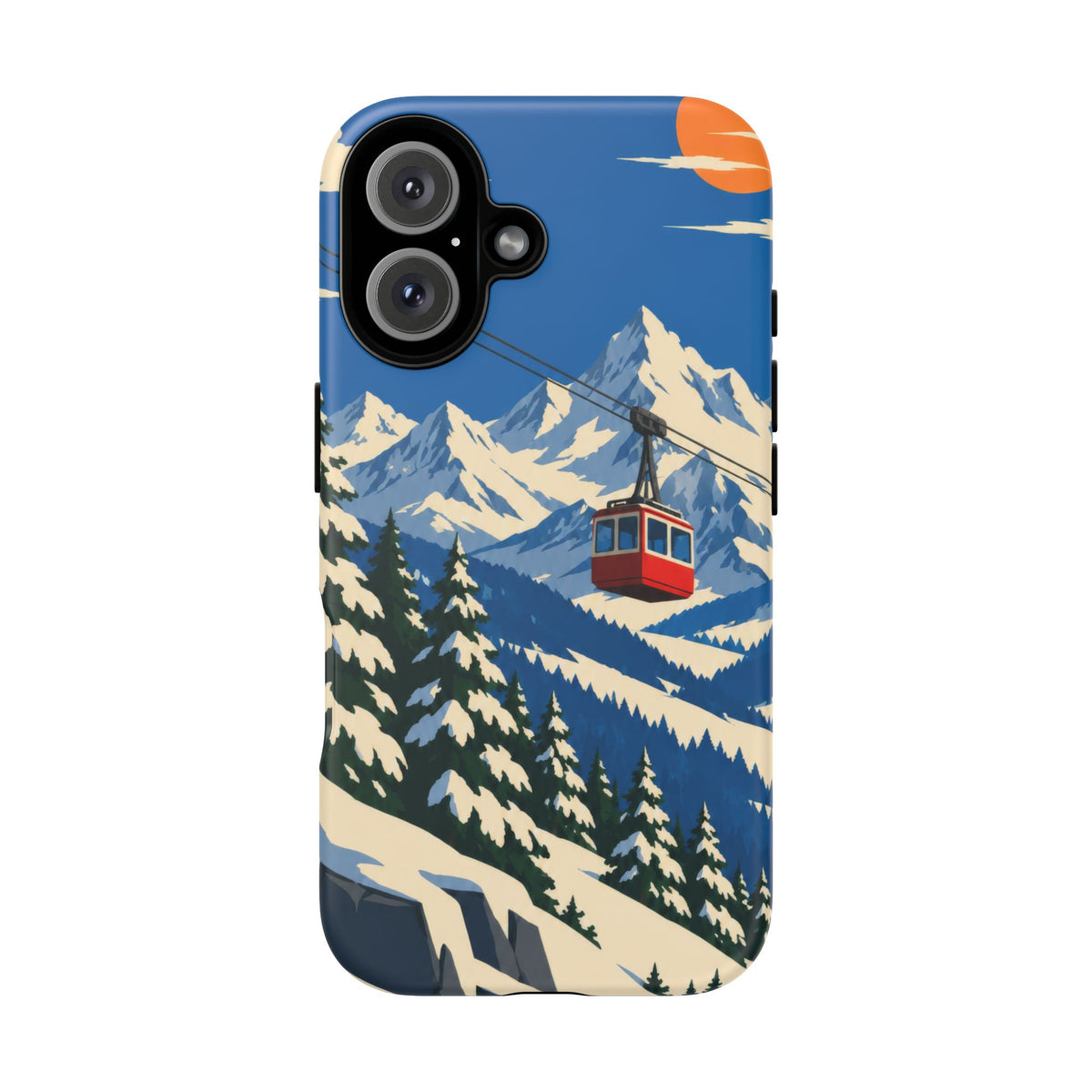 Swiss Skiing — Lift to the Sky iPhone Tough Case