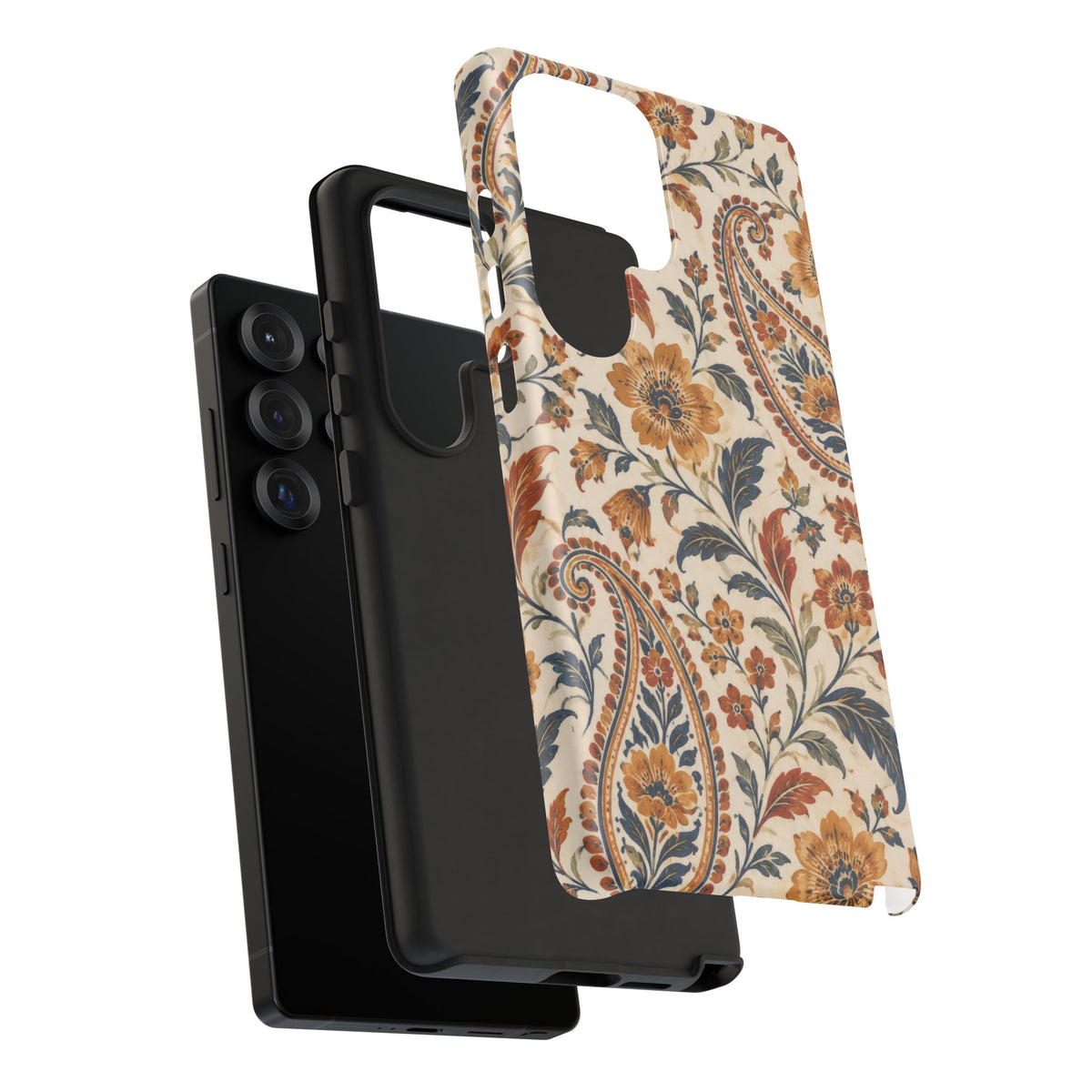 Saffron Heirloom Samsung Galaxy Tough Case | Floral Paisley on Ivory