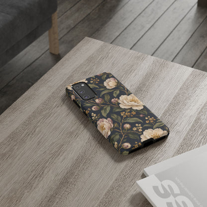 Dark Floral Samsung Galaxy Tough Case | Midnight Camellia