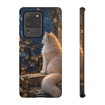 Moonlit Window Samsung Galaxy Tough Case | white cat