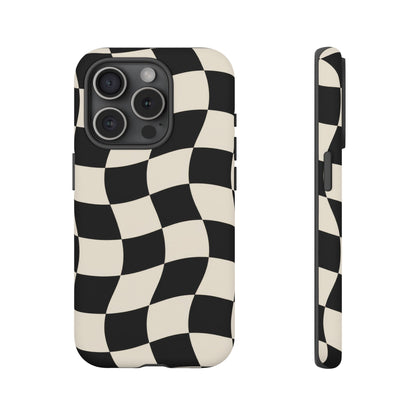 Liquid Check iPhone Tough Case | Wavy Checkerboard