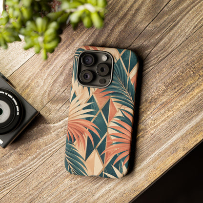 Coral Palm Pavilion iPhone Tough Case | art deco