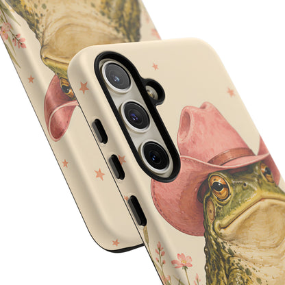 Cowboy Frog Samsung Galaxy Tough Case | Pink Hat Bullfrog