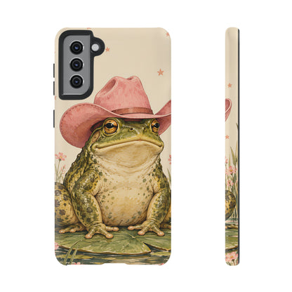 Cowboy Frog Samsung Galaxy Tough Case | Pink Hat Bullfrog