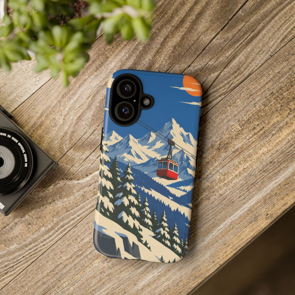 Swiss Skiing — Lift to the Sky iPhone Tough Case