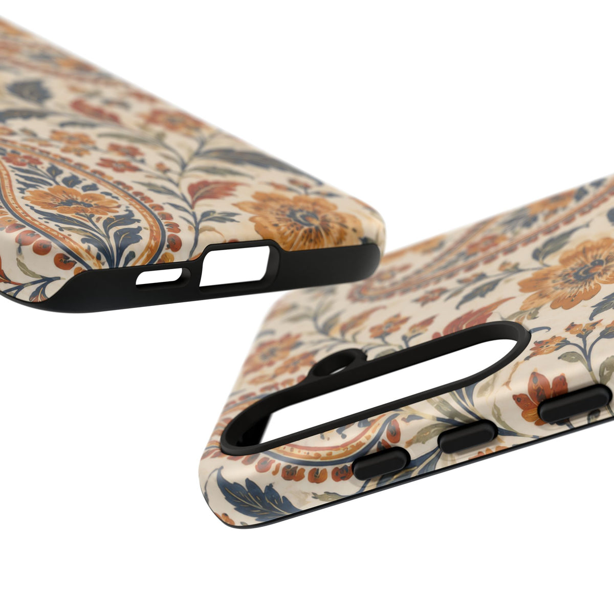 Saffron Heirloom Samsung Galaxy Tough Case | Floral Paisley on Ivory