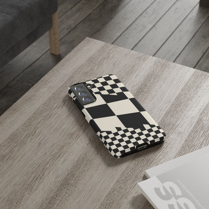 Check Shift Samsung Galaxy Tough Case | Black & White Checkerboard
