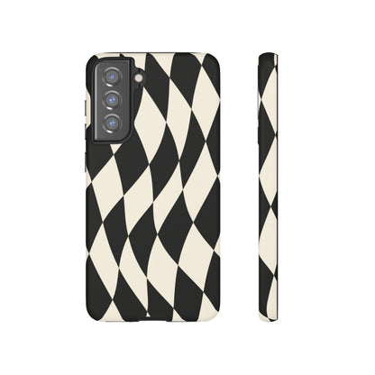 Harlequin Sway Samsung Galaxy Tough Case | Black & White Harlequin