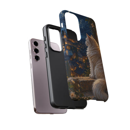Moonlit Window Samsung Galaxy Tough Case | white cat