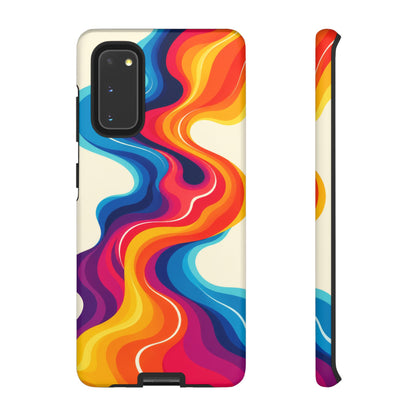 Chromatic Current Samsung Galaxy Tough Case | retro waves