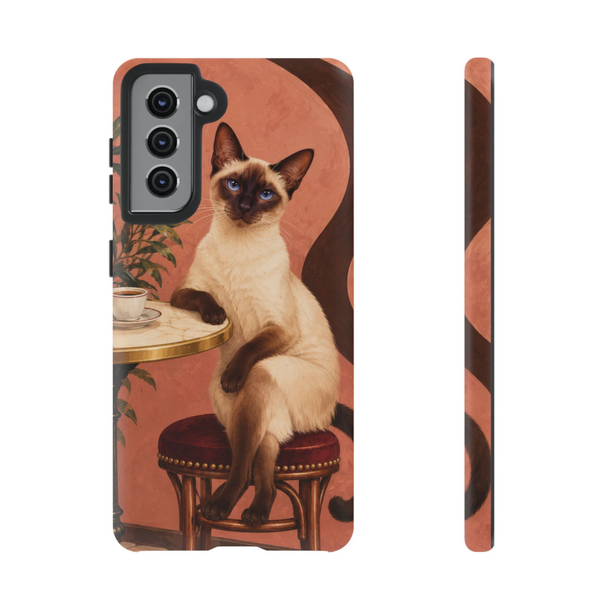 Espresso Cat Club Samsung Galaxy Tough Case | siamese cat