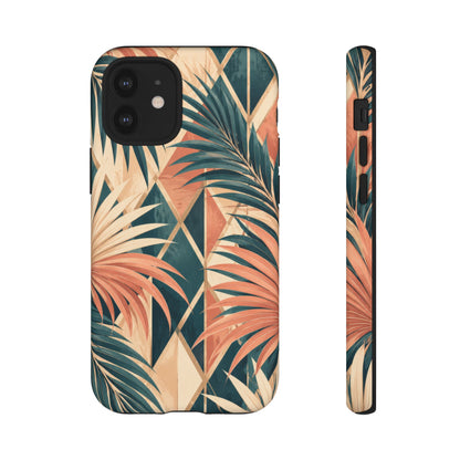 Coral Palm Pavilion iPhone Tough Case | art deco