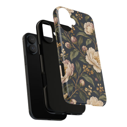 Dark Floral iPhone Tough Case | Midnight Camellia