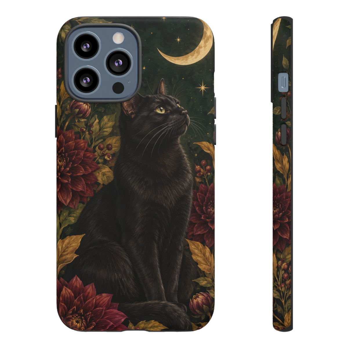 Midnight Familiar iPhone Tough Case | black cat