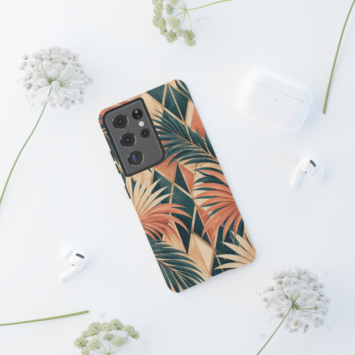 Coral Palm Pavilion Samsung Galaxy Tough Case | art deco