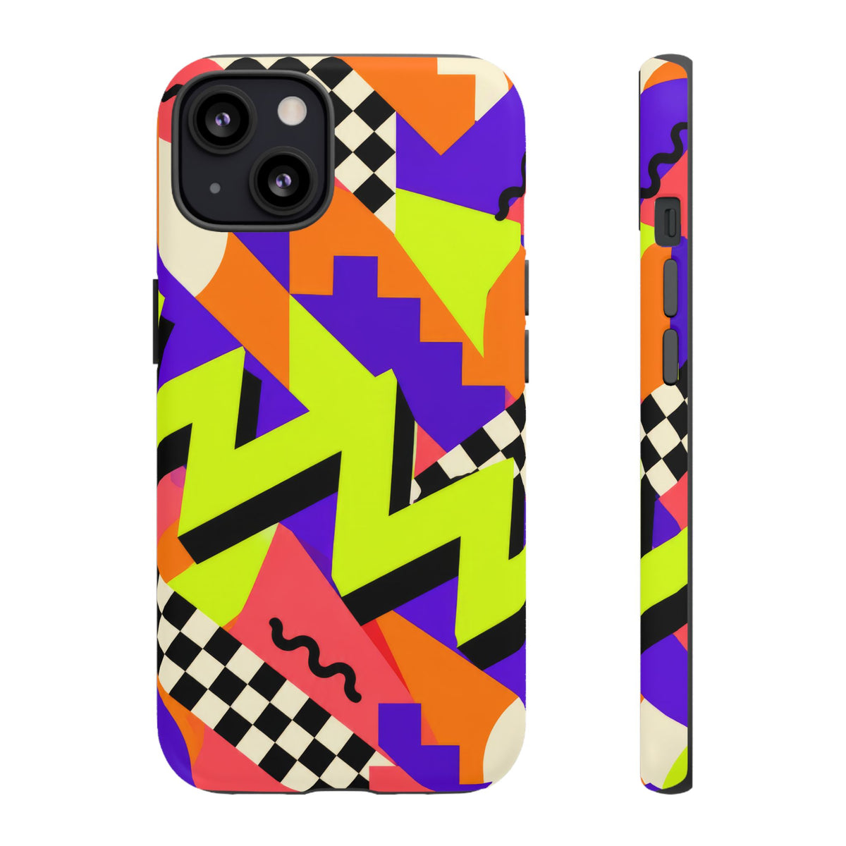 Acid Arcade iPhone Tough Case | Bright Retro Geometry