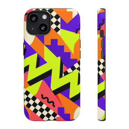 Acid Arcade iPhone Tough Case | Bright Retro Geometry