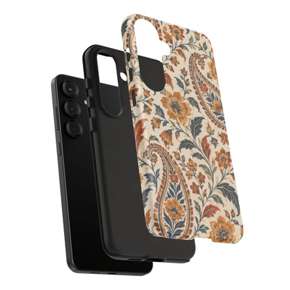 Saffron Heirloom Samsung Galaxy Tough Case | Floral Paisley on Ivory