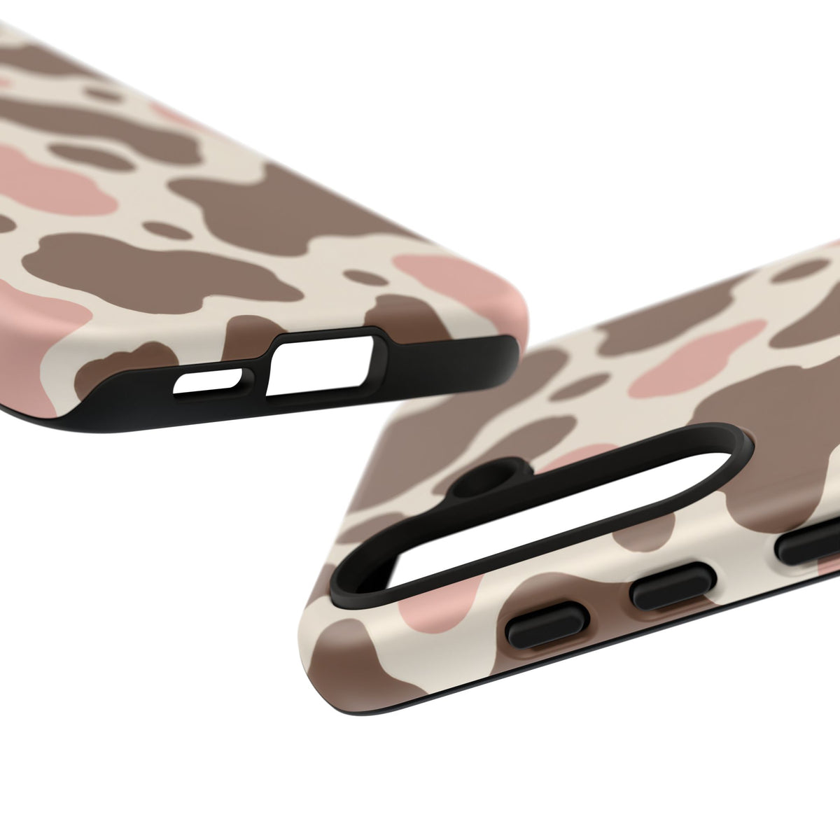 Mocha Blush Samsung Galaxy Tough Case | Brown & Pink Cow Print
