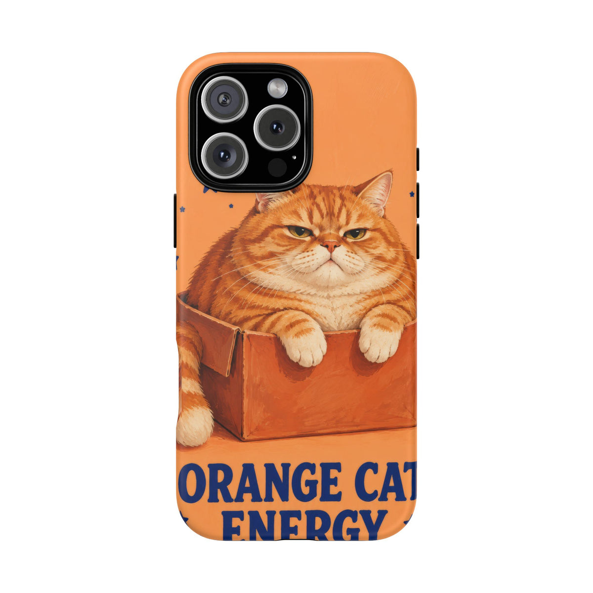 Orange Cat Energy iPhone Tough Case
