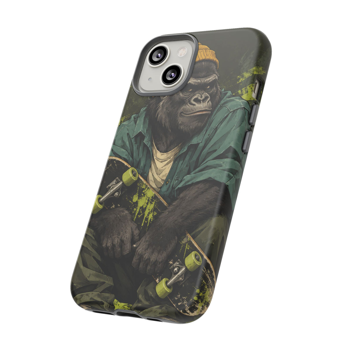 Concrete Jungle iPhone Tough Case | Skater Gorilla Illustration