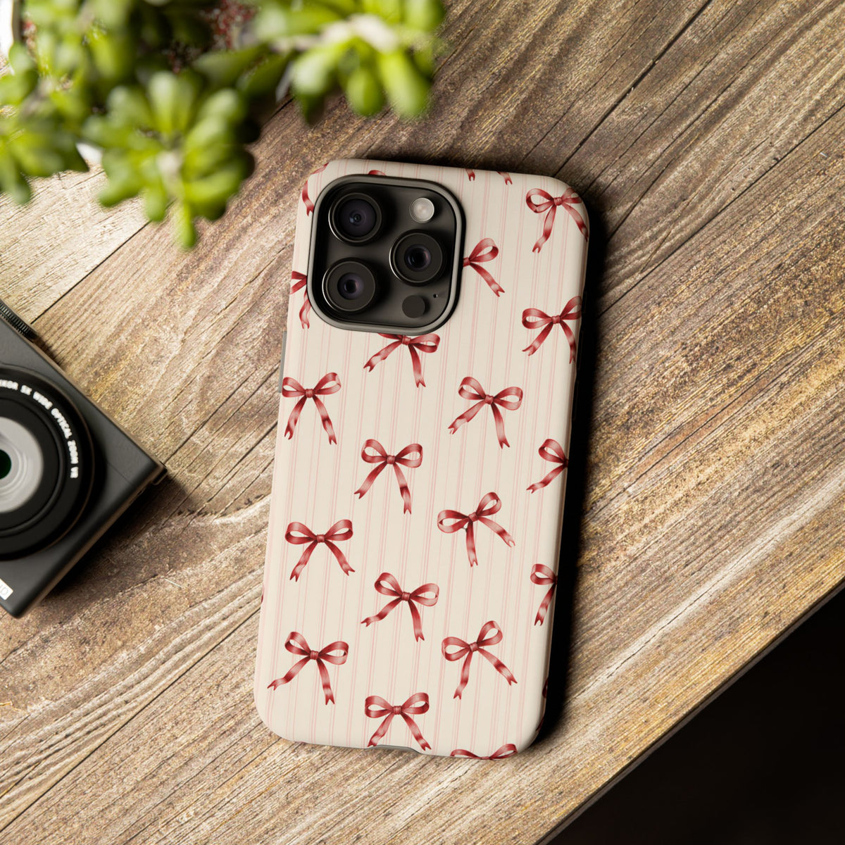 Red Bow iPhone Tough Case | Ribbon Waltz