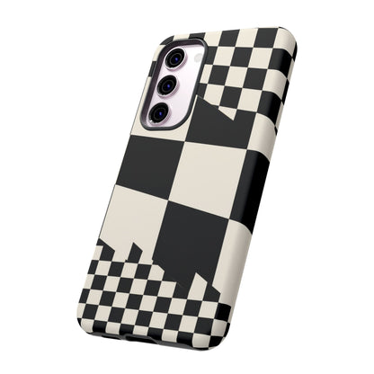Check Shift Samsung Galaxy Tough Case | Black & White Checkerboard