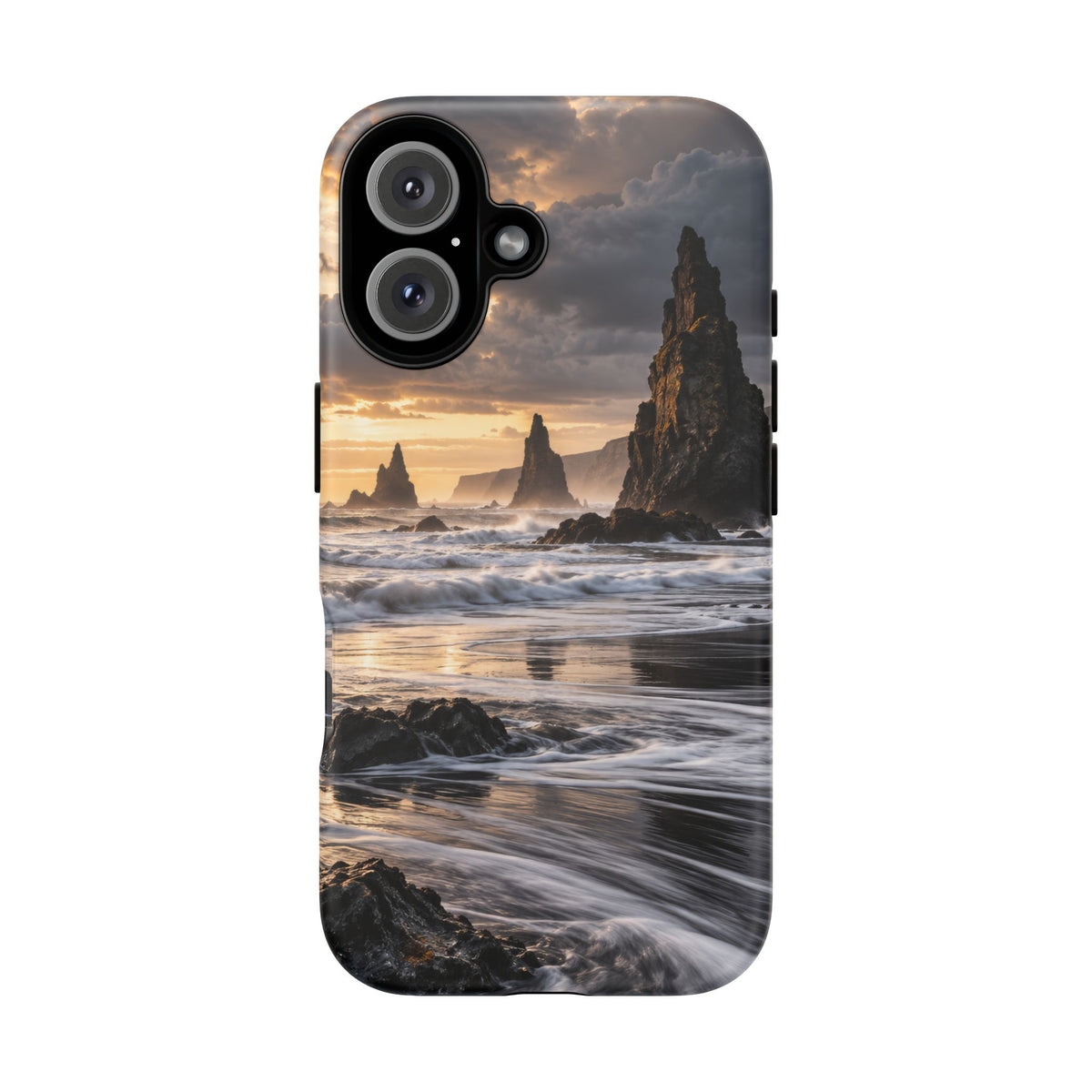 Black Sand and Silver iPhone Tough Case | black sand beach