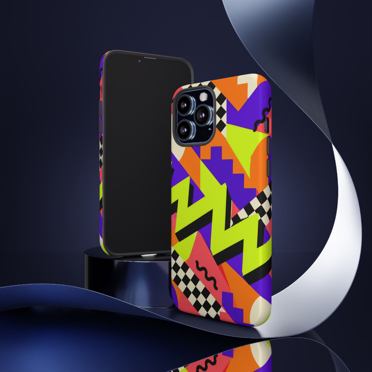 Acid Arcade iPhone Tough Case | Bright Retro Geometry