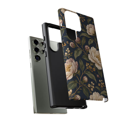 Dark Floral Samsung Galaxy Tough Case | Midnight Camellia