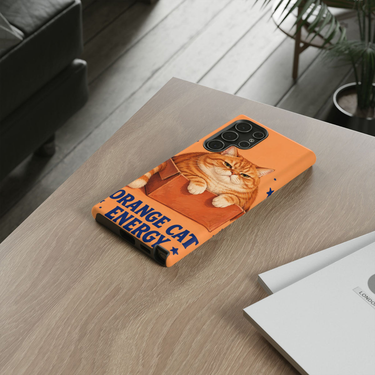 Orange Cat Energy Samsung Galaxy Tough Case