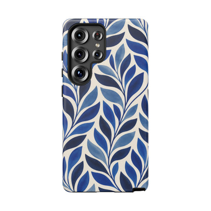Cobalt Current Samsung Galaxy Tough Case | Cobalt Blue Leaf Pattern