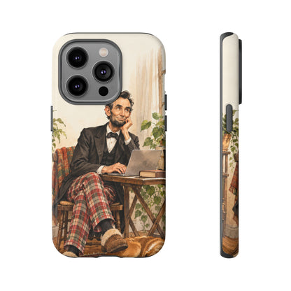 Abe from Home iPhone Tough Case | lincoln work from home