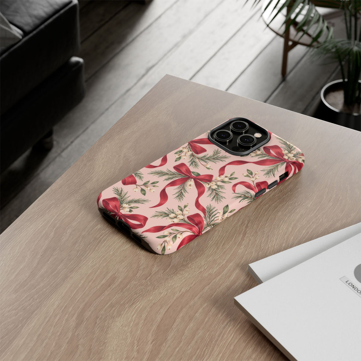 Ribbon Season iPhone Tough Case | christmas bows