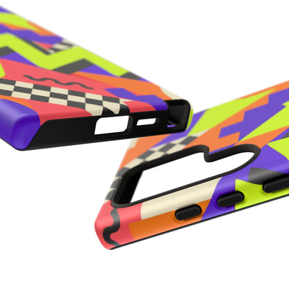 Acid Arcade Samsung Galaxy Tough Case | Bright Retro Geometry
