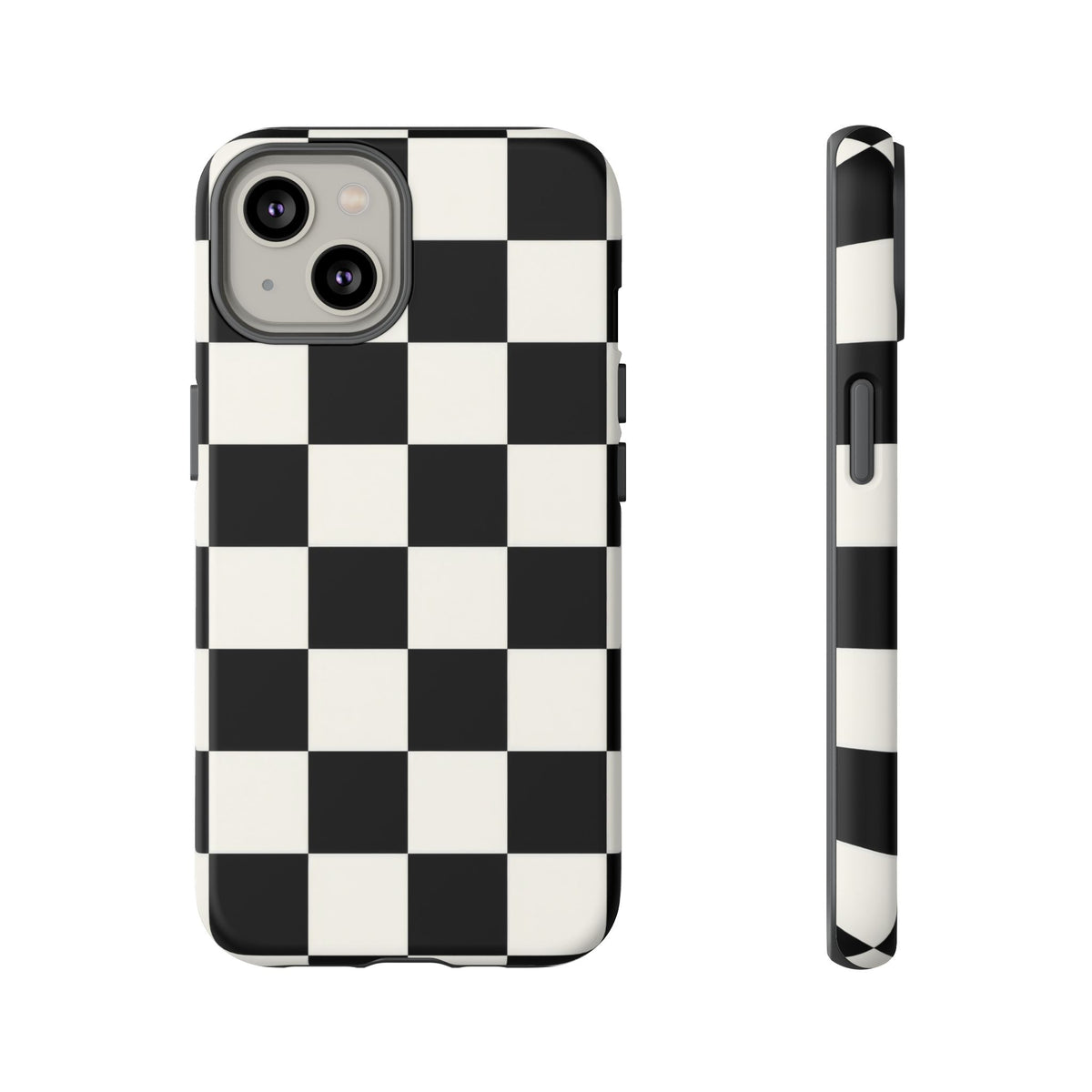 Classic Check iPhone Tough Case | Black & White Checkerboard